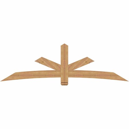 Ekena Millwork Alberta Smooth Timber Gable Bracket, Western Red Cedar, 96"W x 28"H x 1 1/2"D x 5 1/2"F, 7/12 Pitch GBW096X28X0206ALB00SWR